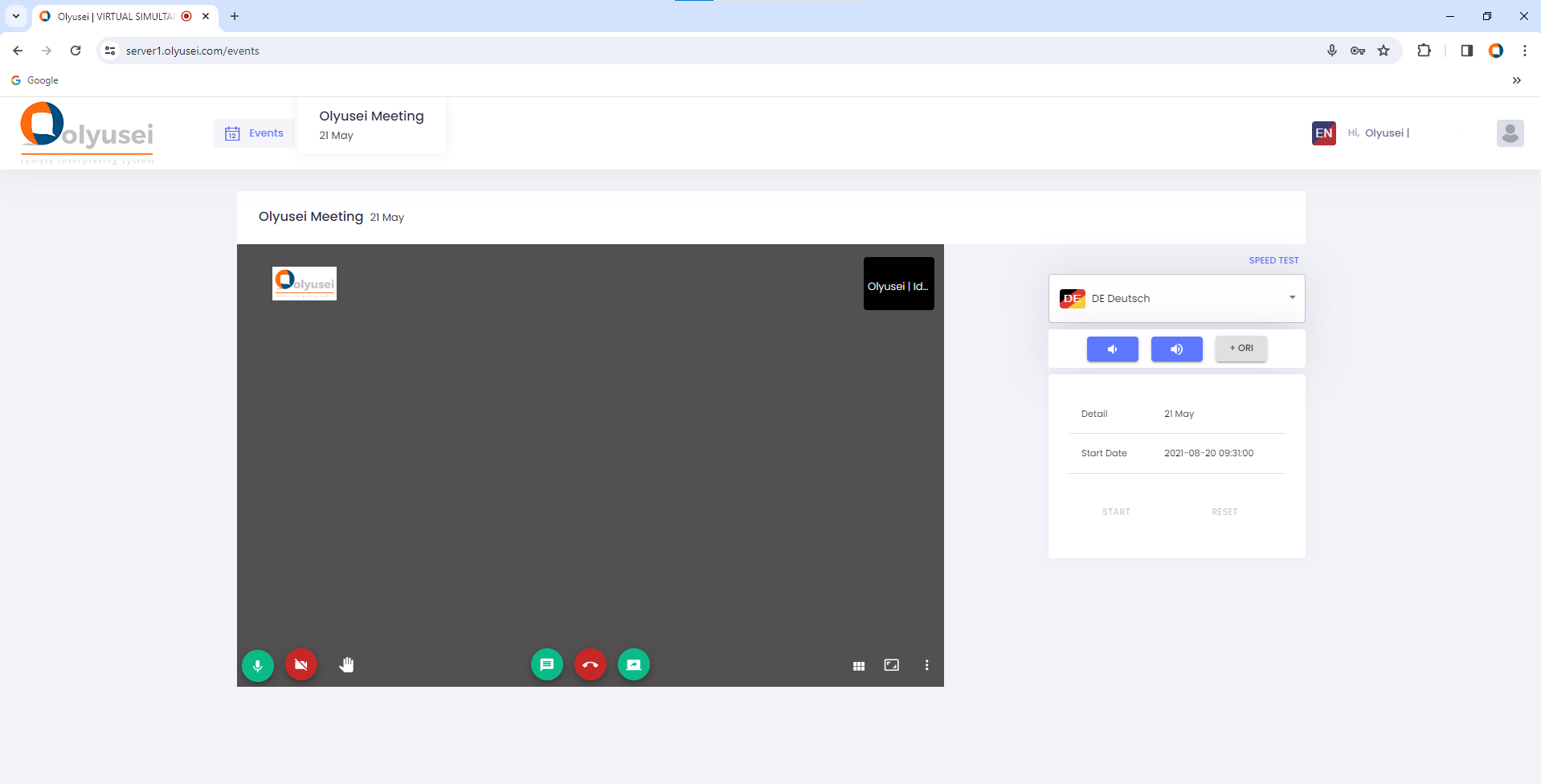 Plataforma de videoconferencia Olyusei Meetings