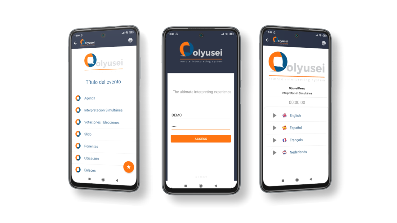 Personalización de la app olyusei