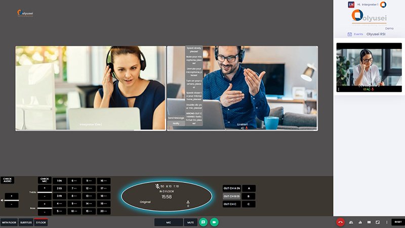 Consola virtual para intérpretes Olyusei